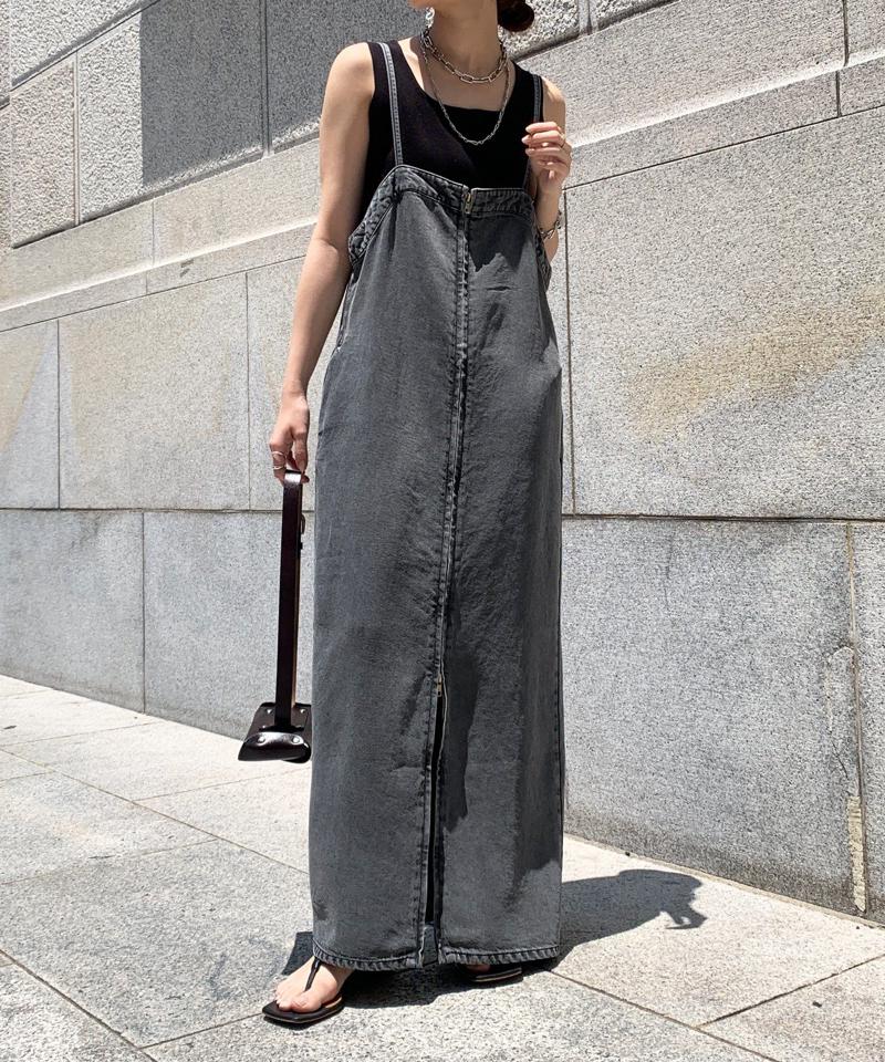 【サイズ展開あり/細見え】リヨセルデニムジャンスカ