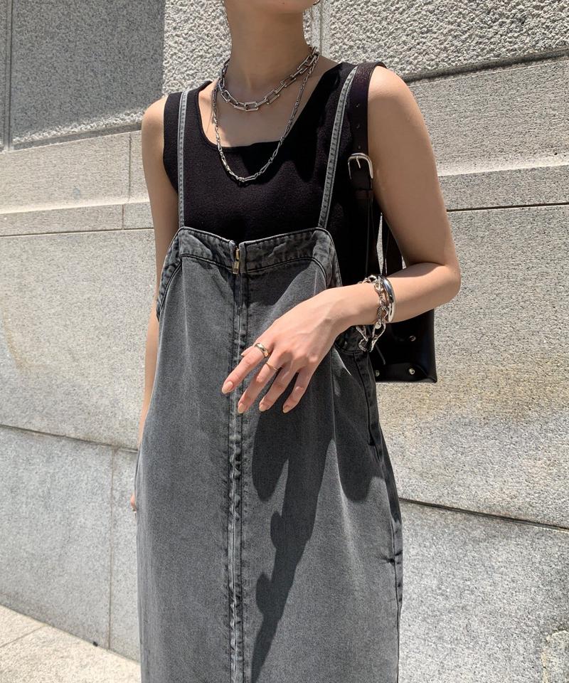 【サイズ展開あり/細見え】リヨセルデニムジャンスカ