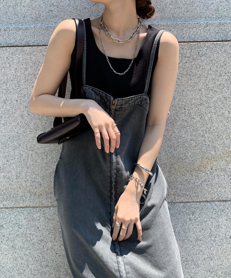 【サイズ展開あり/細見え】リヨセルデニムジャンスカ