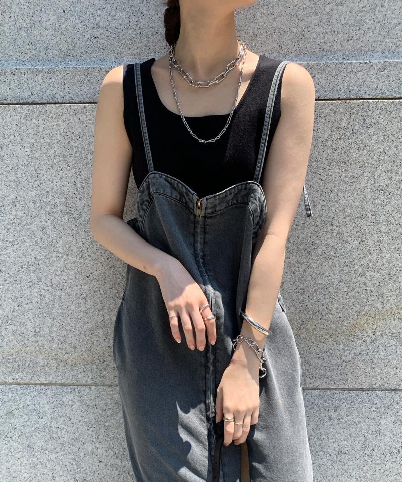 【サイズ展開あり/細見え】リヨセルデニムジャンスカ