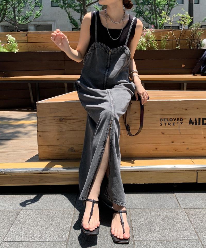 【サイズ展開あり/細見え】リヨセルデニムジャンスカ