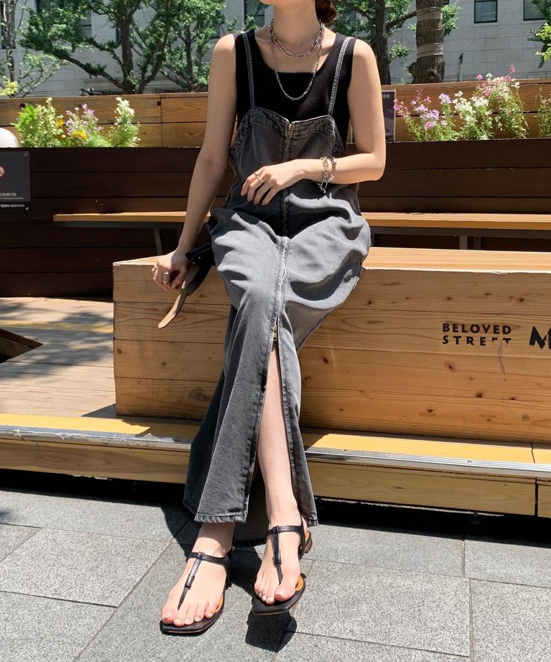 【サイズ展開あり/細見え】リヨセルデニムジャンスカ