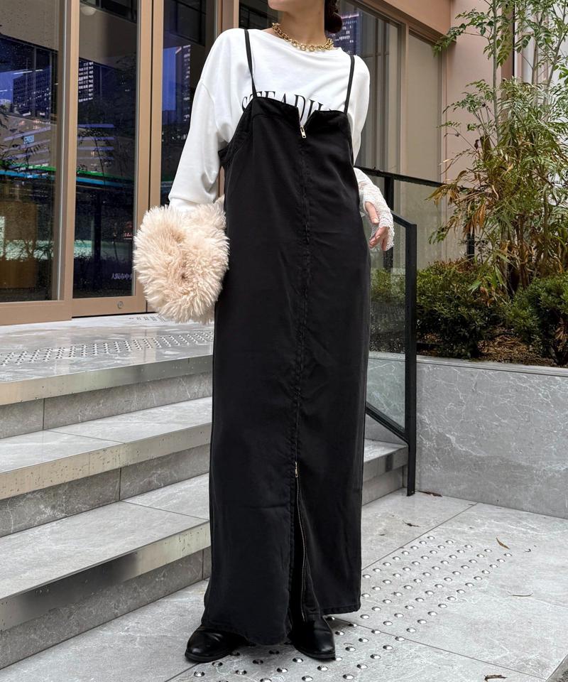 【サイズ展開あり/細見え】リヨセルデニムジャンスカ