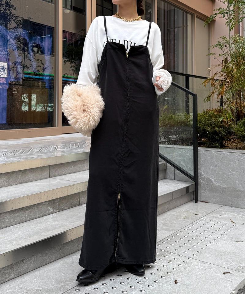 【サイズ展開あり/細見え】リヨセルデニムジャンスカ