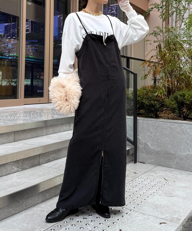 【サイズ展開あり/細見え】リヨセルデニムジャンスカ