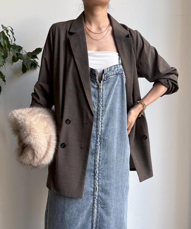 【サイズ展開あり/細見え】リヨセルデニムジャンスカ