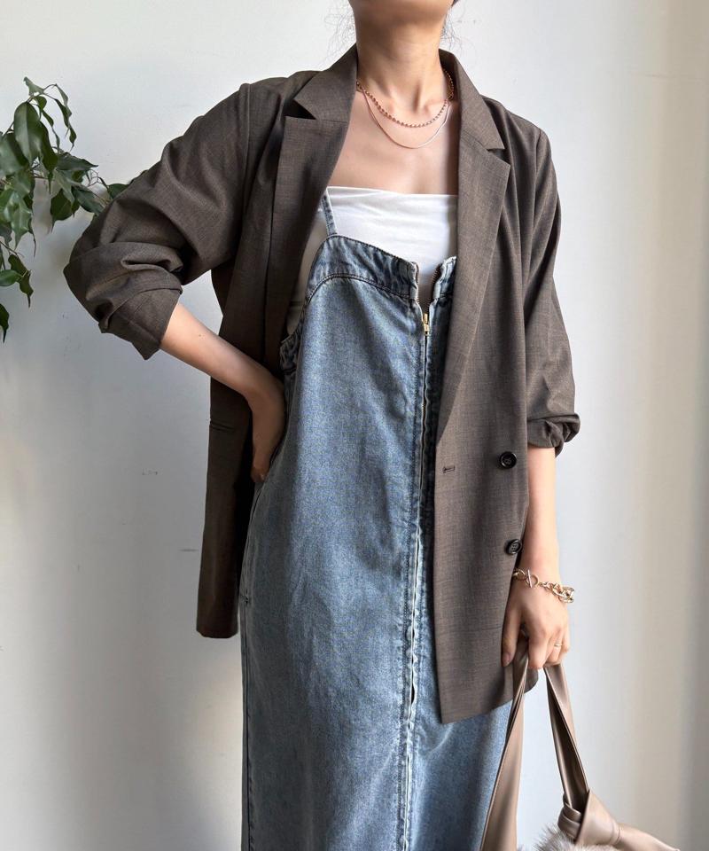 【サイズ展開あり/細見え】リヨセルデニムジャンスカ