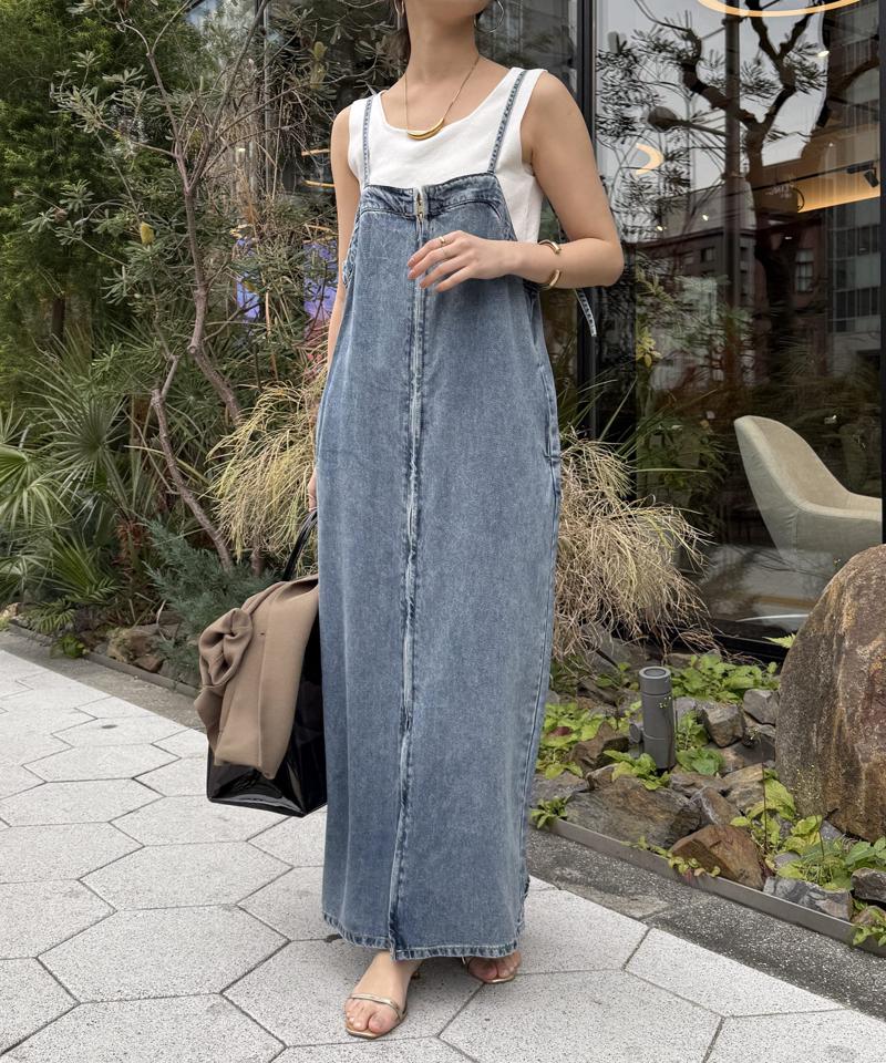 【サイズ展開あり/細見え】リヨセルデニムジャンスカ