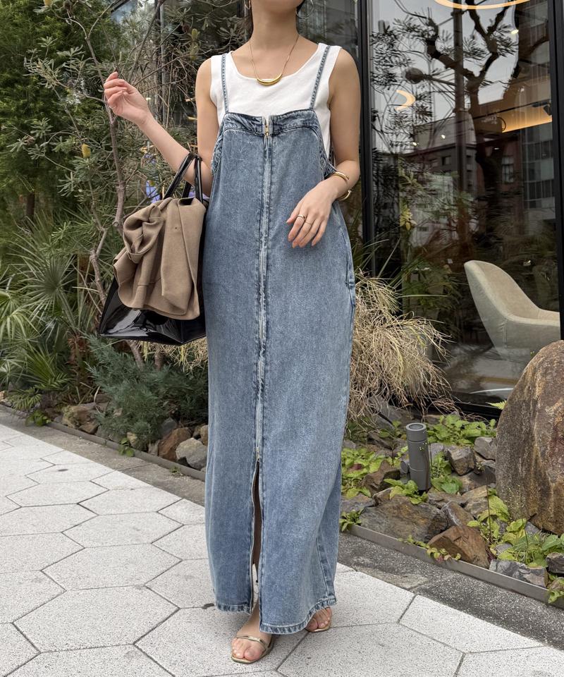 【サイズ展開あり/細見え】リヨセルデニムジャンスカ