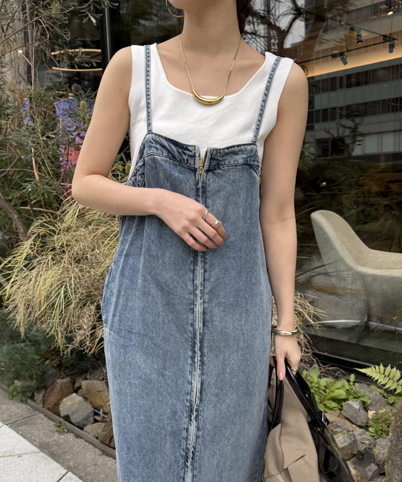 【サイズ展開あり/細見え】リヨセルデニムジャンスカ