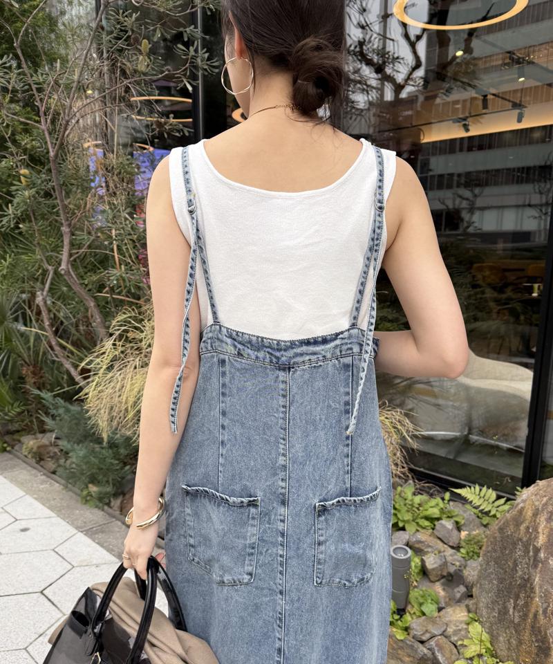 【サイズ展開あり/細見え】リヨセルデニムジャンスカ