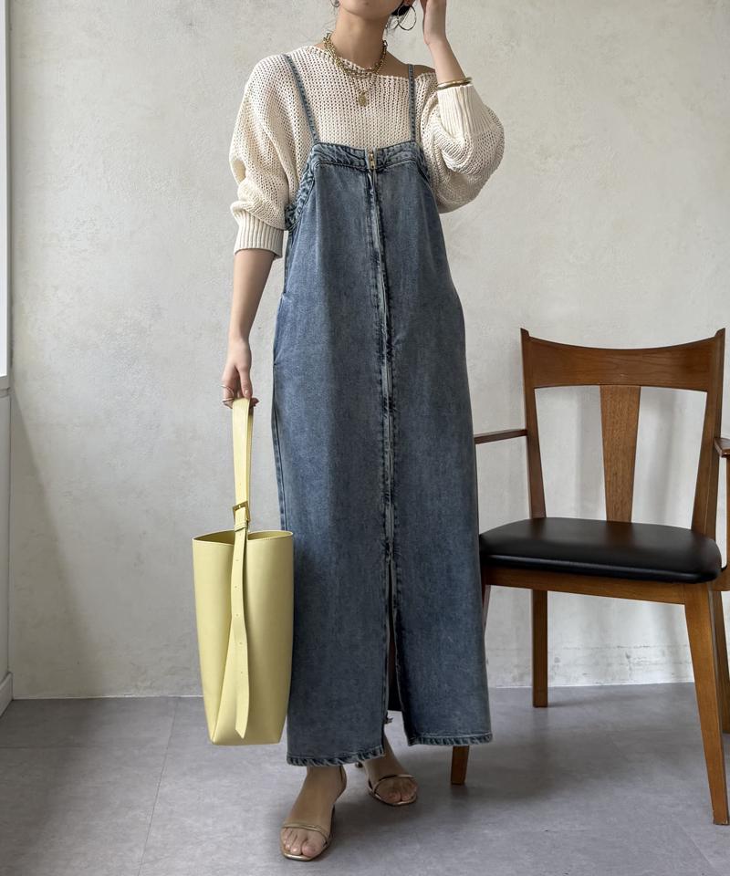 【サイズ展開あり/細見え】リヨセルデニムジャンスカ