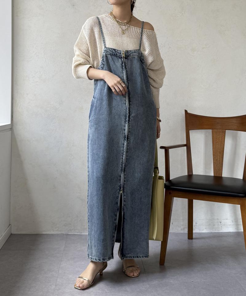 【サイズ展開あり/細見え】リヨセルデニムジャンスカ