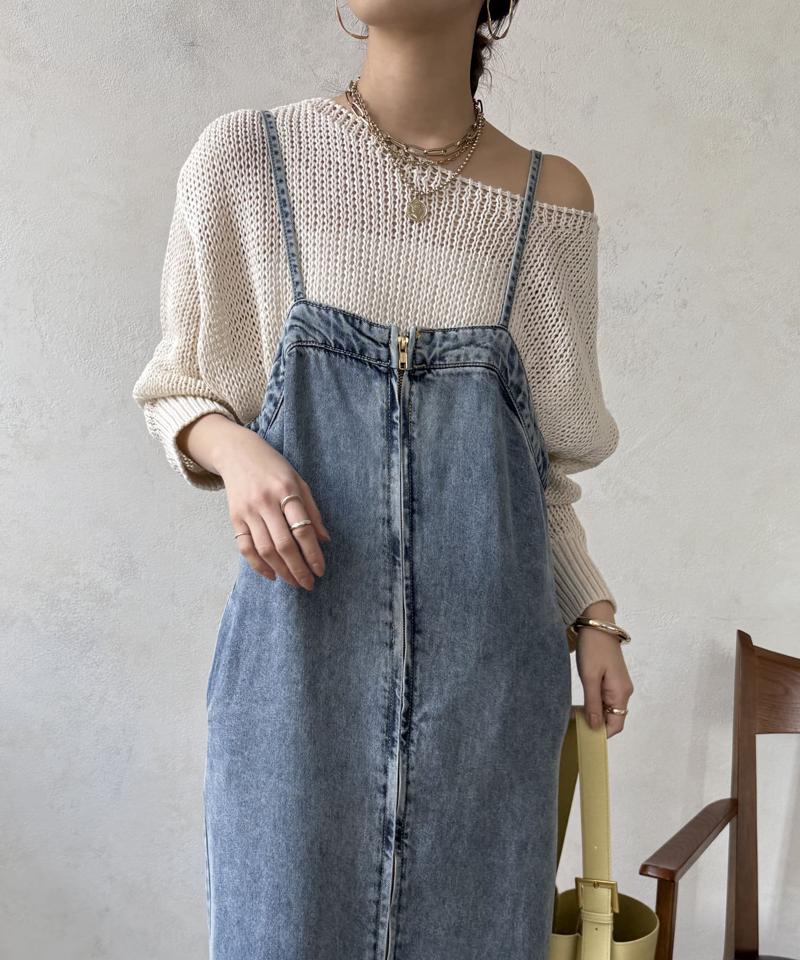 【サイズ展開あり/細見え】リヨセルデニムジャンスカ