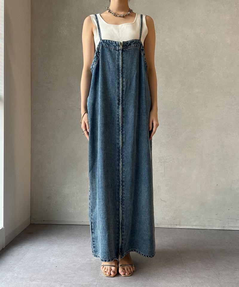 【サイズ展開あり/細見え】リヨセルデニムジャンスカ