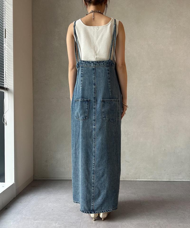 【サイズ展開あり/細見え】リヨセルデニムジャンスカ