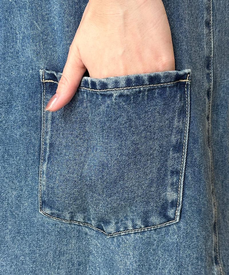 【サイズ展開あり/細見え】リヨセルデニムジャンスカ