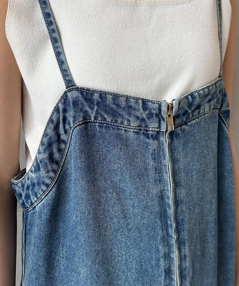 【サイズ展開あり/細見え】リヨセルデニムジャンスカ