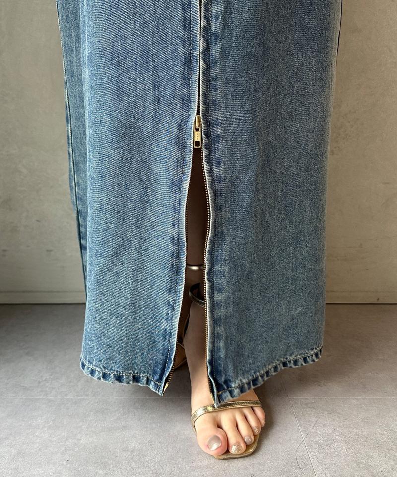 【サイズ展開あり/細見え】リヨセルデニムジャンスカ