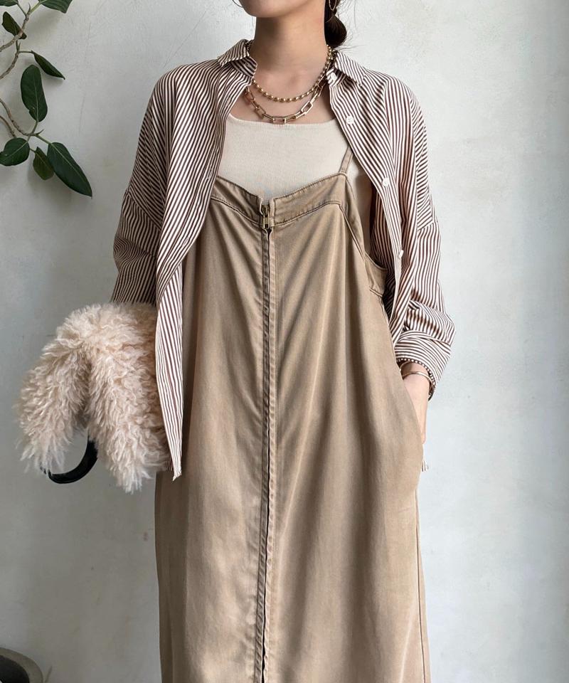 【サイズ展開あり/細見え】リヨセルデニムジャンスカ