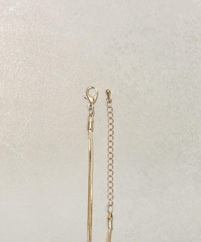 2連スネークチェーンロングネックレス