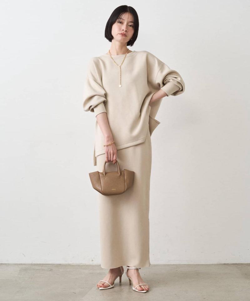 【12/5 12:00~新色ライトベージュ予約開始】【累計販売3万枚! / 名品アイテム】ポンチZIPタイトスカート