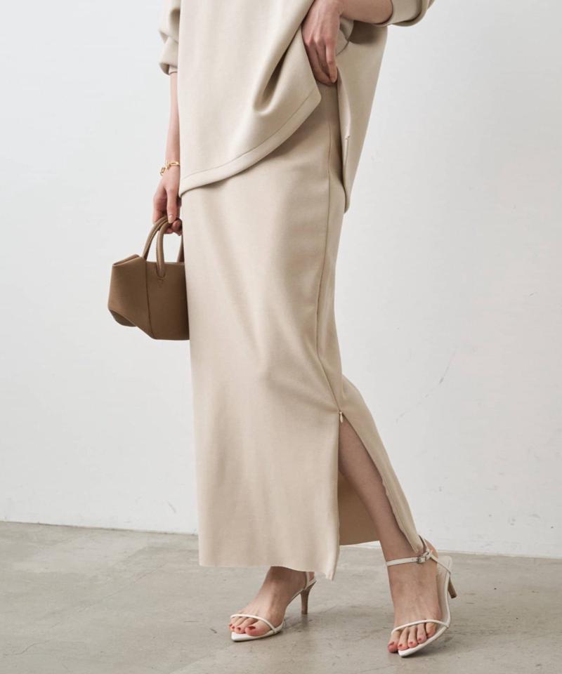 【12/5 12:00~新色ライトベージュ予約開始】【累計販売3万枚! / 名品アイテム】ポンチZIPタイトスカート