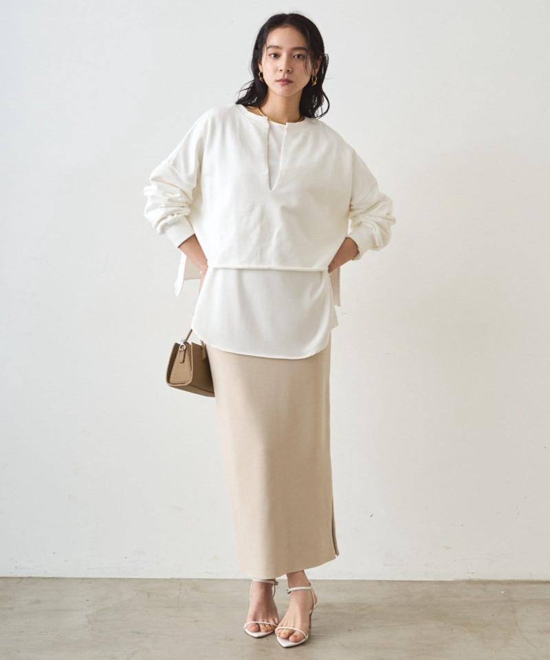 【12/5 12:00~新色ライトベージュ予約開始】【累計販売3万枚! / 名品アイテム】ポンチZIPタイトスカート