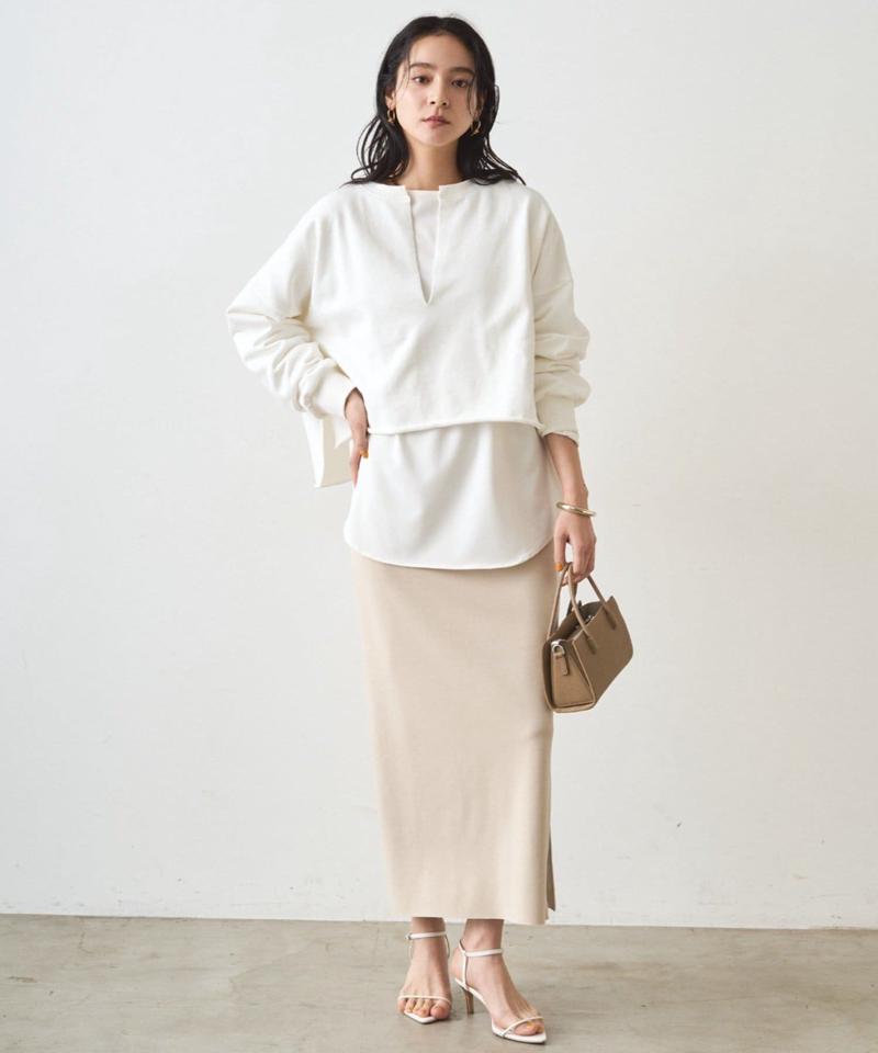 【12/5 12:00~新色ライトベージュ予約開始】【累計販売3万枚! / 名品アイテム】ポンチZIPタイトスカート