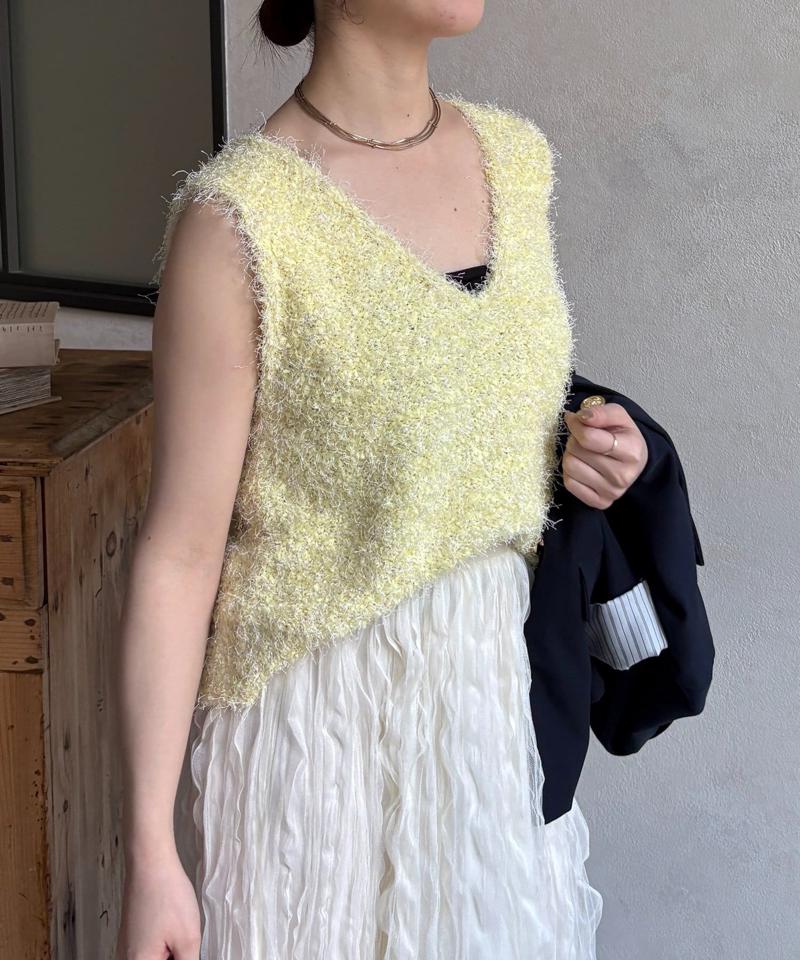 フェザーヤーンVネックベスト