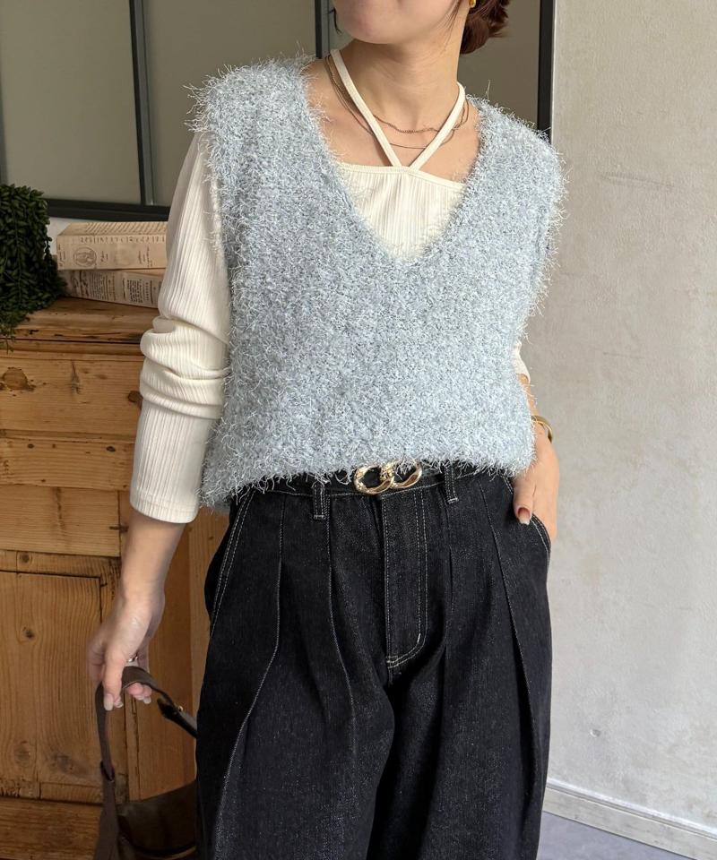 フェザーヤーンVネックベスト