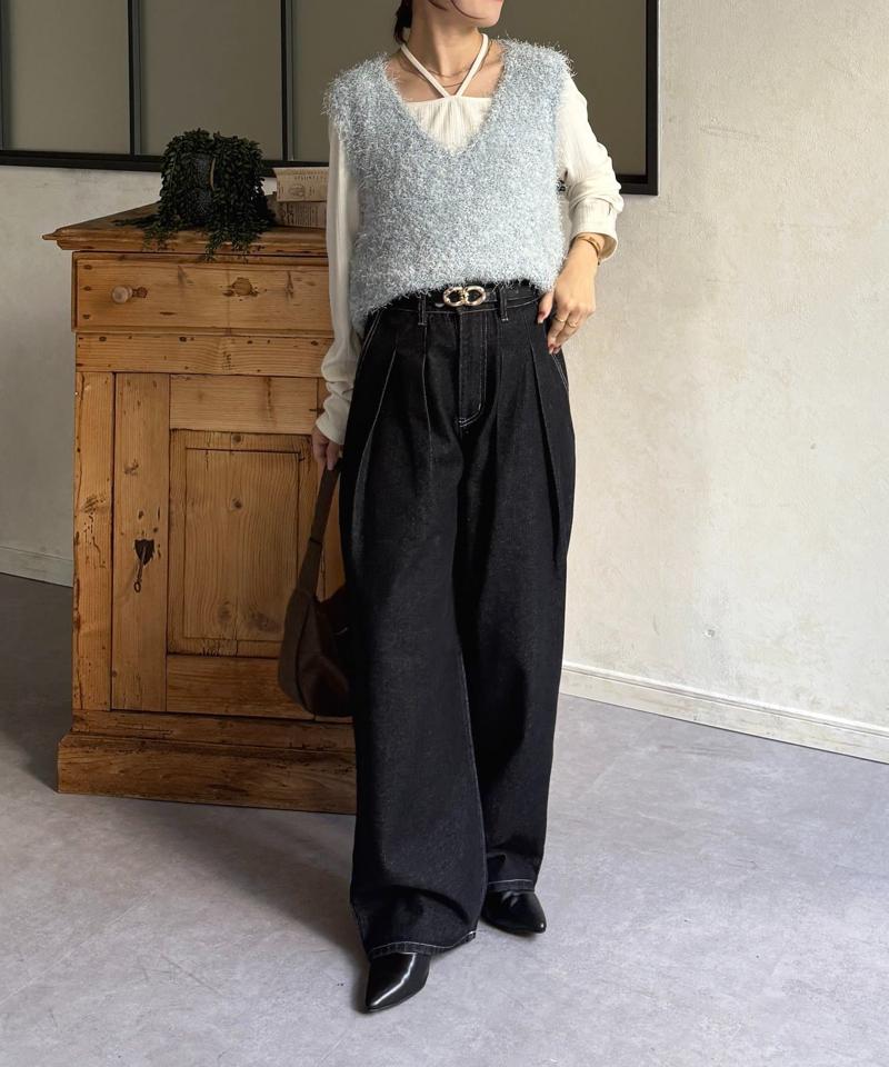 フェザーヤーンVネックベスト