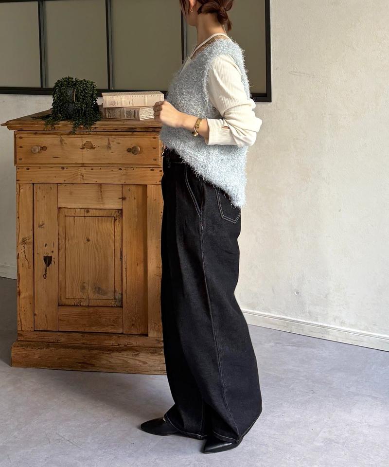 フェザーヤーンVネックベスト