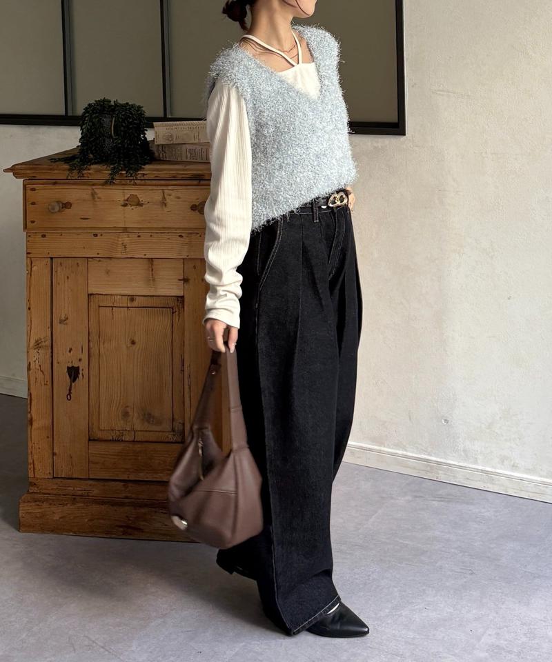 フェザーヤーンVネックベスト