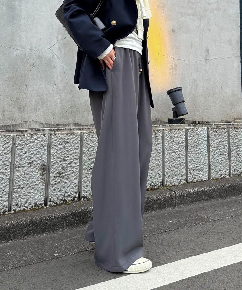 とろみツイルストレートイージーパンツ