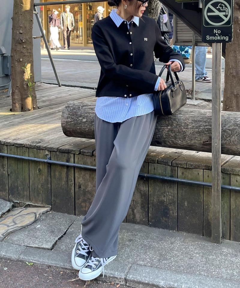 とろみツイルストレートイージーパンツ