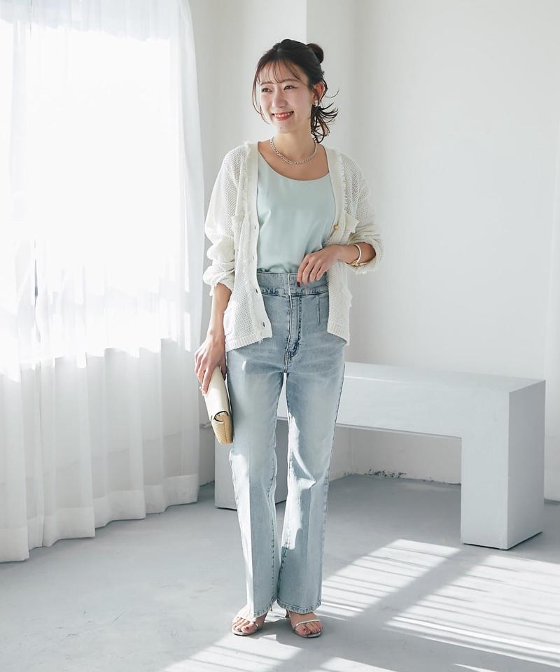 【今すぐお届け・miki監修】サテン2WAYタンク