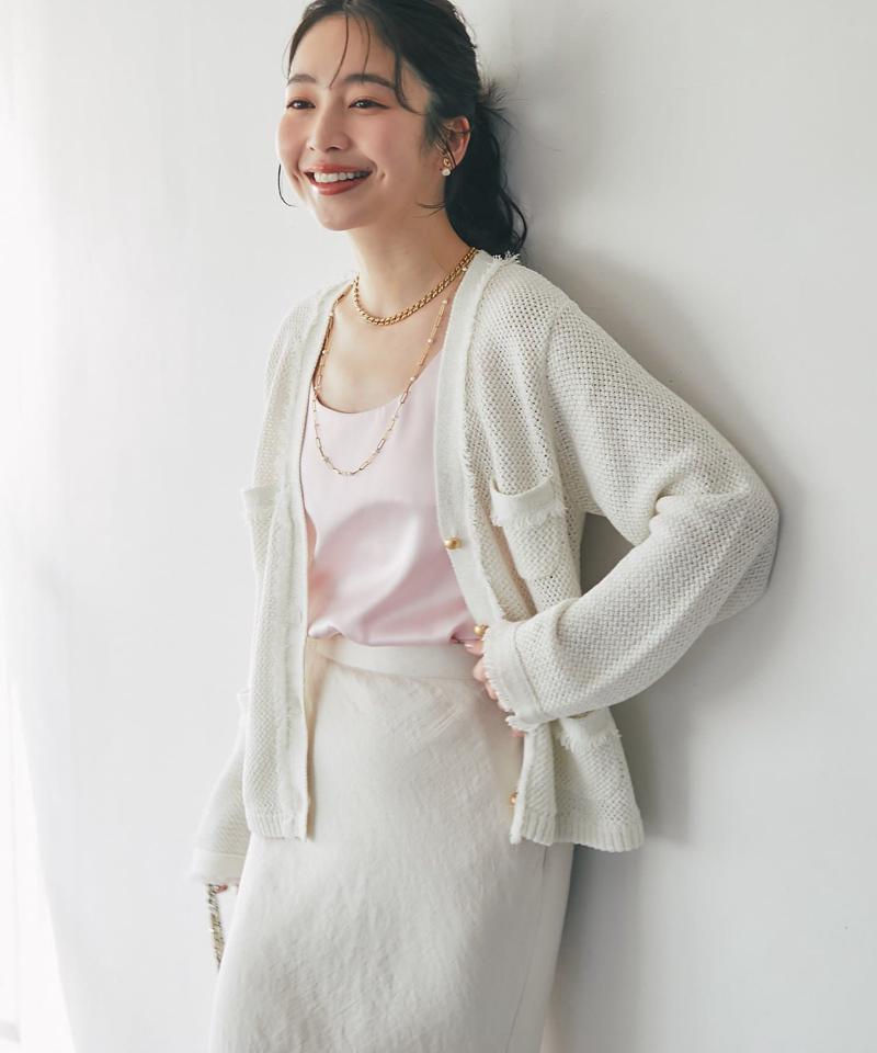 【今すぐお届け・miki監修】サテン2WAYタンク