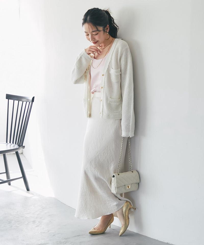 【今すぐお届け・miki監修】サテン2WAYタンク