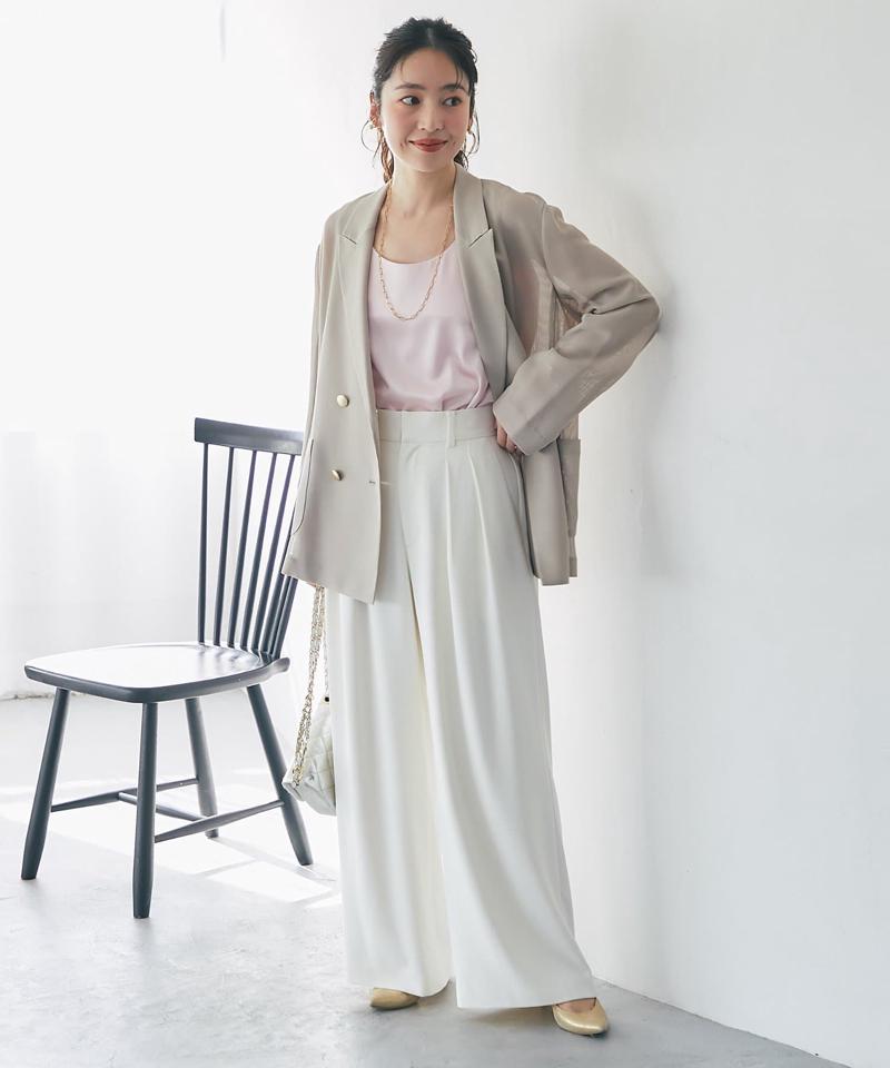 【今すぐお届け・miki監修】サテン2WAYタンク