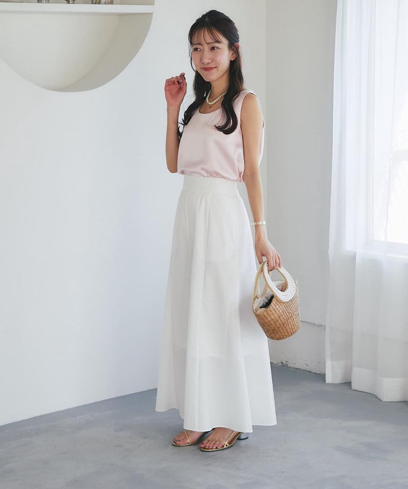 【今すぐお届け・miki監修】サテン2WAYタンク