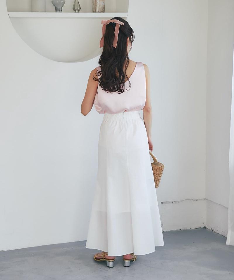 【今すぐお届け・miki監修】サテン2WAYタンク