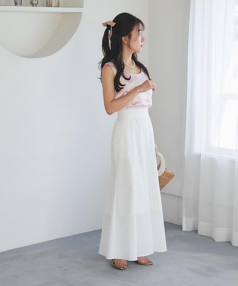 【今すぐお届け・miki監修】サテン2WAYタンク