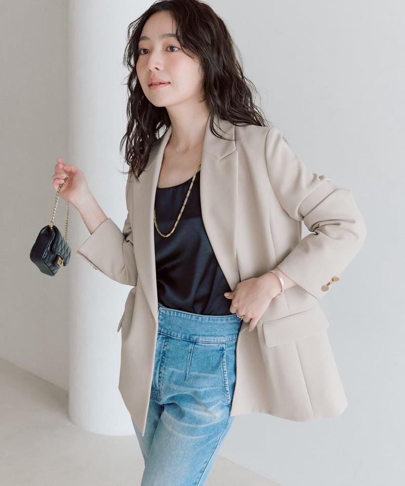 【今すぐお届け・miki監修】サテン2WAYタンク