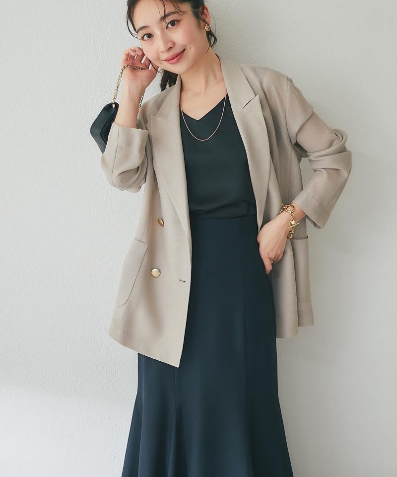 【今すぐお届け・miki監修】サテン2WAYタンク