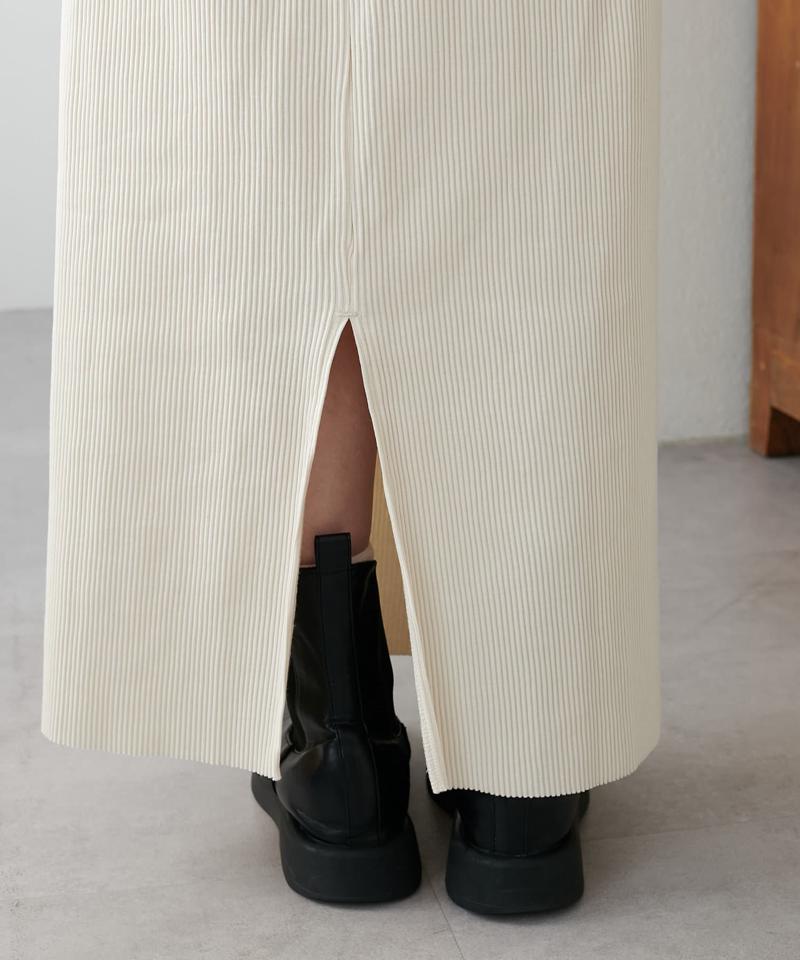 【新色追加!/細見え/着回し自在/3サイズ展開】リブナロースカート