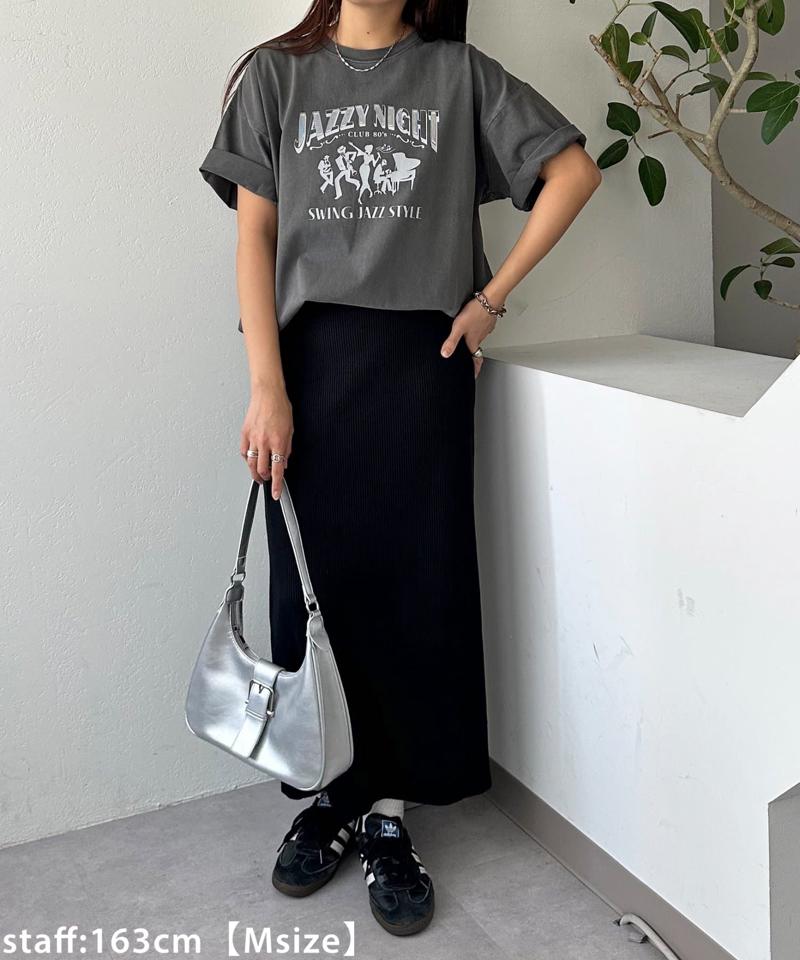 【新色追加!/3サイズ展開/細見え】リブナロースカート