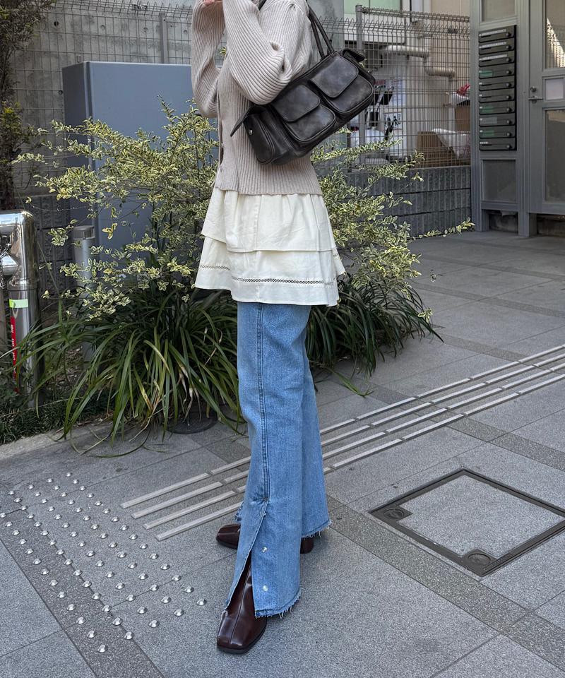 コットンフリルミニスカート
