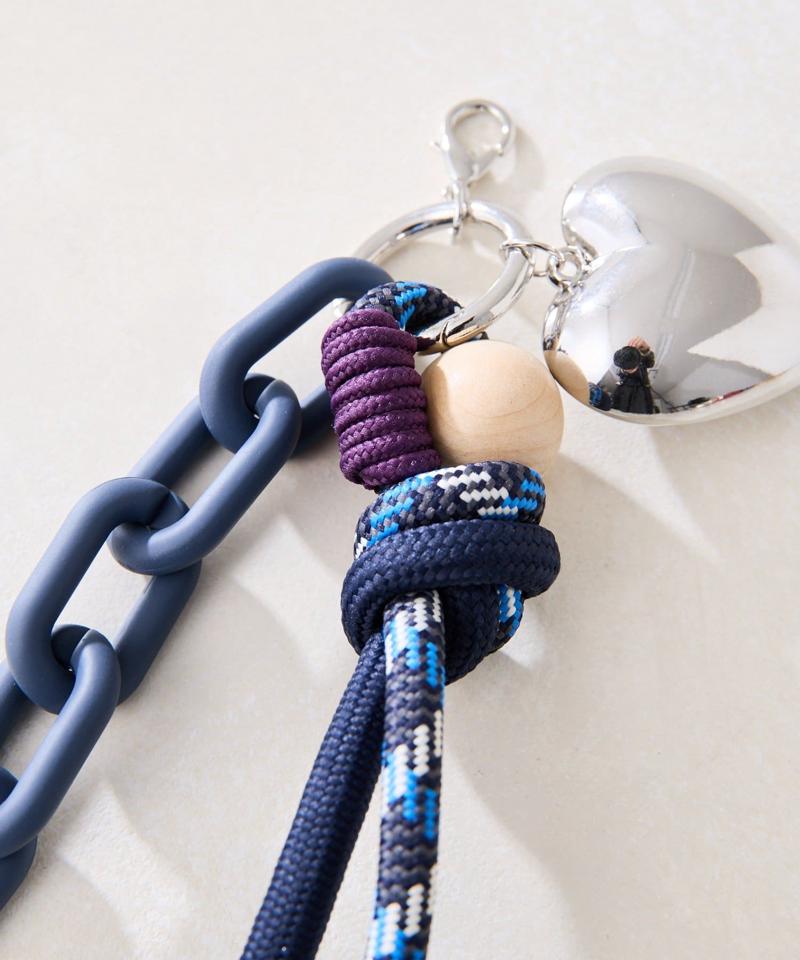 再追加!《インフルエンサーuchida企画/動画あり》ハート付きロープストラップ/バッグチャーム