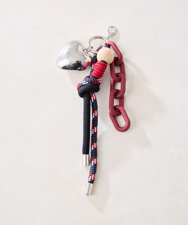 再追加!《インフルエンサーuchida企画/動画あり》ハート付きロープストラップ/バッグチャーム